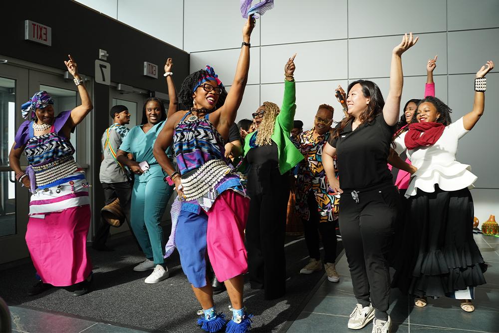 An image of dancers during the Diversity Month finale event